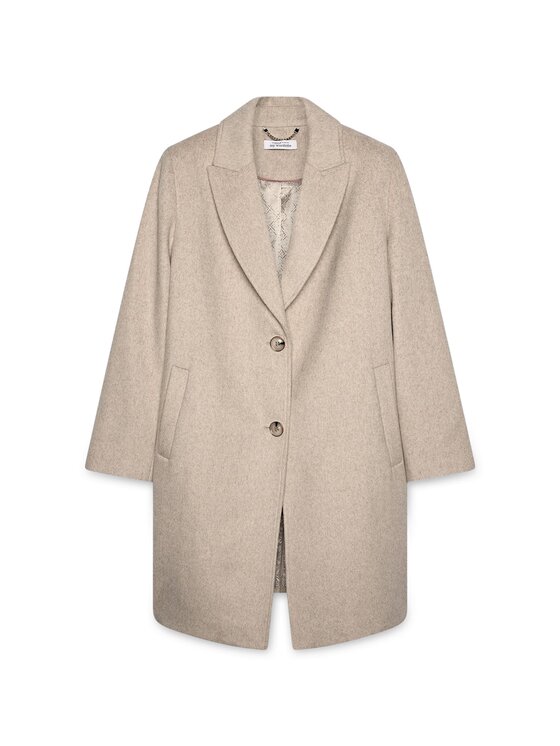 Fiorella Rubino Fiorella Rubino Płaszcz 0220T100353N013 Écru A-Line Fit