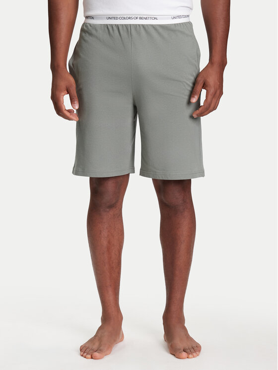 United Colors Of Benetton United Colors Of Benetton Kratke pidžama hlače 30964900D Siva Regular Fit
