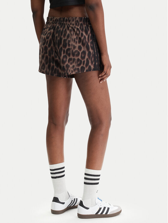 adidas adidas Športové kraťasy Seasonal Essentials Leopard Print JZ0199 Hnedá Regular Fit