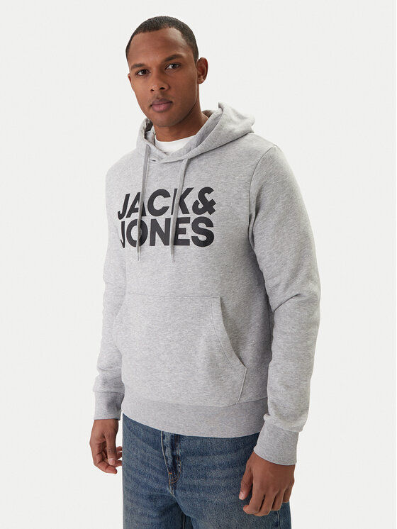 Jack & Jones Bluză Corp Logo 12152840 Gri Regular Fit