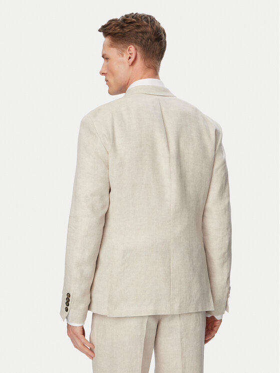 JOOP! JOOP! Bleizers Hoverest 30102592 Gaiši bēša Slim Fit