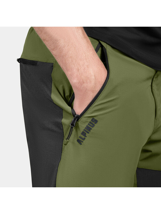 Alpinus Alpinus Spodnie outdoor Dekan Zielony Regular Fit