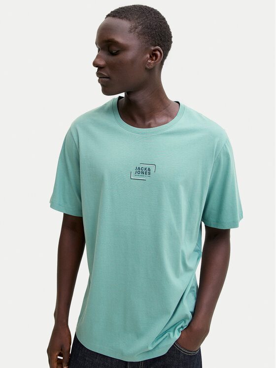 Jack & Jones Jack & Jones Tričko Corp Graphic 12268415 Tyrkysová Regular Fit