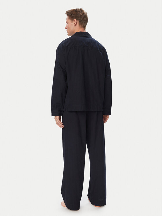 Tommy Hilfiger Tommy Hilfiger Pijama UM0UM04025 Bleumarin Relaxed Fit