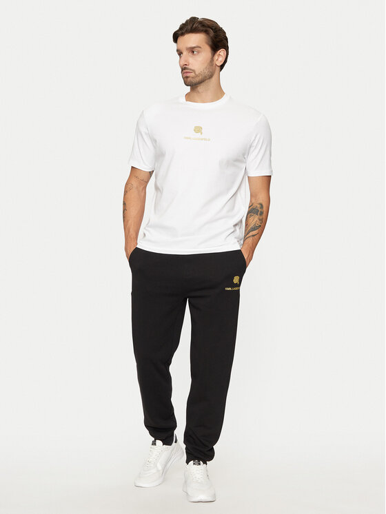 KARL LAGERFELD KARL LAGERFELD Teplákové nohavice 705461 551900 Čierna Regular Fit