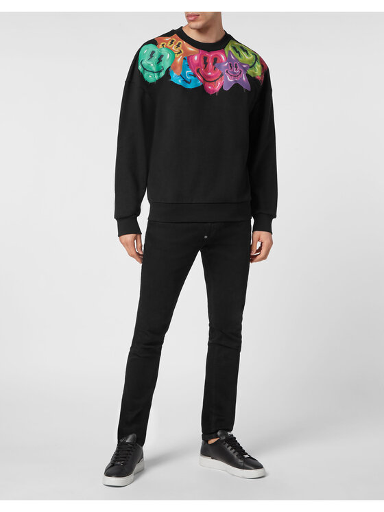 PHILIPP PLEIN PHILIPP PLEIN Bluza 827 Czarny Regular Fit
