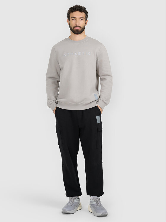 4F 4F Bluza BRIGHT TRACK Szary jasny Regular Fit