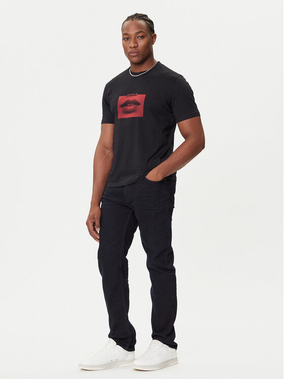 HUGO HUGO Jeans hlače 50542677 Mornarsko modra Slim Fit