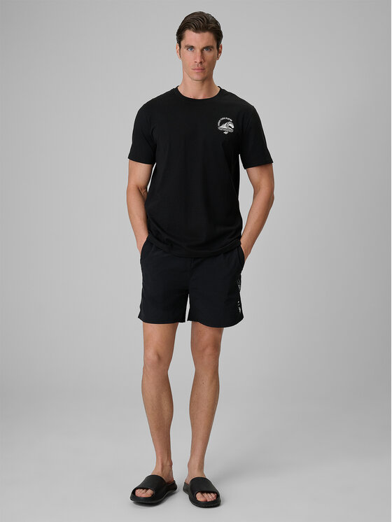 4F 4F T-Shirt CATCH THE WAVE Czarny Relaxed Fit