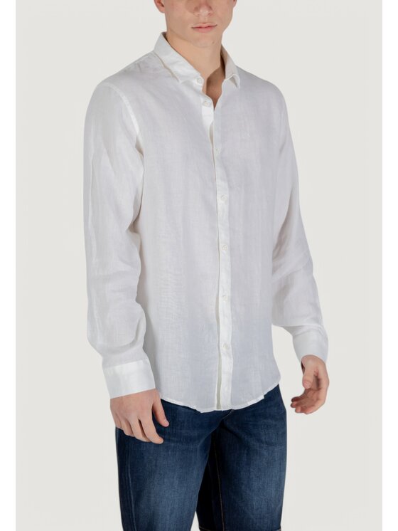 Armani Exchange Armani Exchange Koszula XM001221 AF14619 Biały Long Fit
