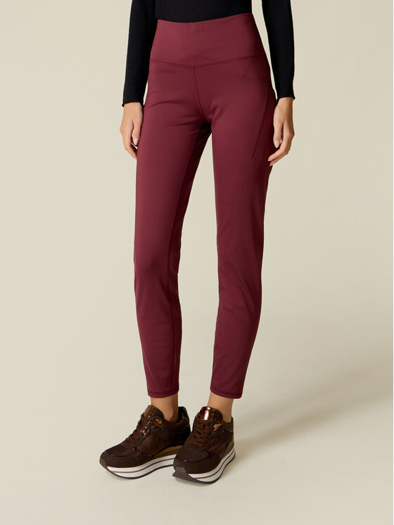 Oltre Oltre Pantaloni di tessuto P837J002657N036 Bordeaux Slim Fit