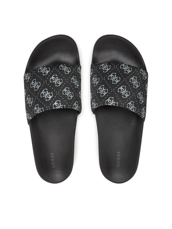 Guess Guess Klapki FMJTOK ELL19 Czarny
