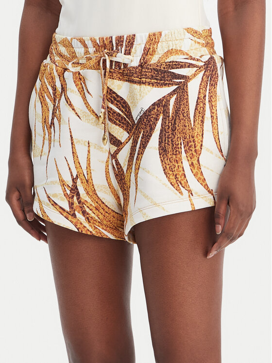 Just Cavalli Just Cavalli Pantaloni scurți sport 80PADE02 CF100 Alb Regular Fit