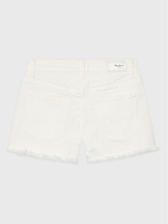 Pepe Jeans Pepe Jeans Džínsové šortky Patty Short PG800783TR0 Biela Regular Fit