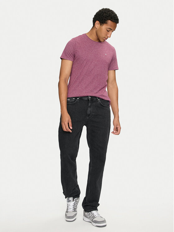 Tommy Jeans Tommy Jeans T-shirt Jaspe DM0DM09586 Ljubičasta Slim Fit