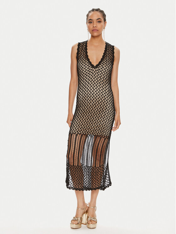 TWINSET TWINSET Úpletové šaty 241TT3210 Čierna Slim Fit