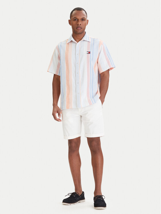 Tommy Jeans Tommy Jeans Srajca DM0DM22789 Pisana Relaxed Fit