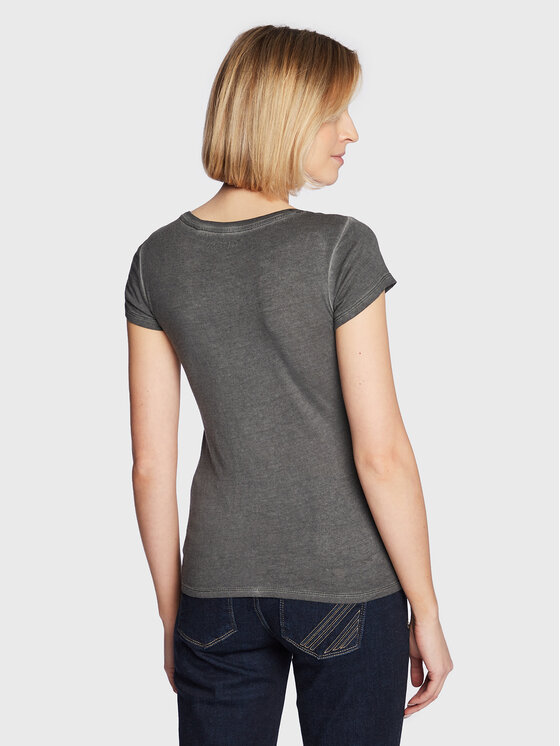 Guess Guess T-Shirt Script Logo W2GI52 K9SN1 Grau Regular Fit