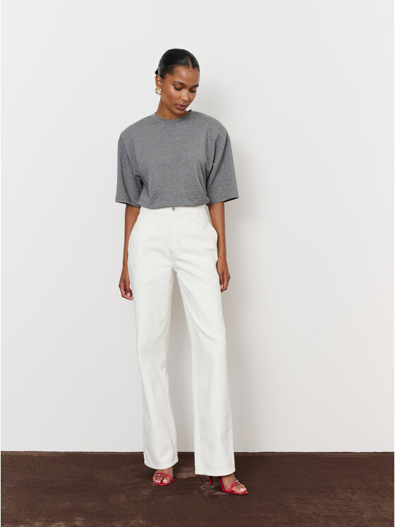 La Mania La Mania Jeansy EDGY Écru Classic Fit