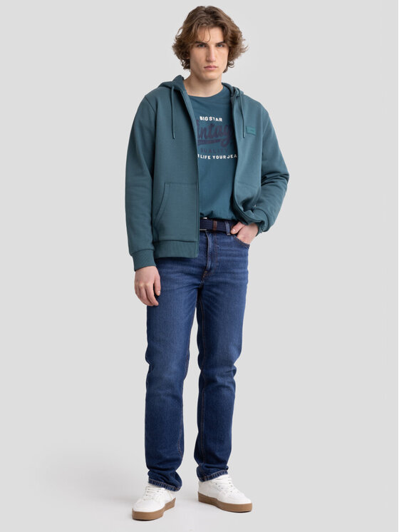 BIG STAR BIG STAR T-Shirt GRALIS_304_150 Zielony Oversize