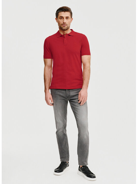 Pako Lorente Pako Lorente Polo P25SF-TX-003 Czerwony Classic Fit