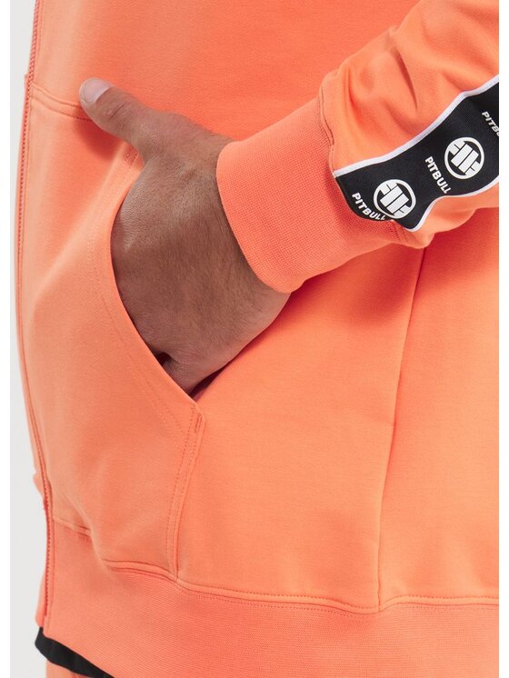 PITBULL PITBULL Bluza Bluza męska rozpinana z kapturem TAPE NUGGET L Pomarańczowy Regular Fit