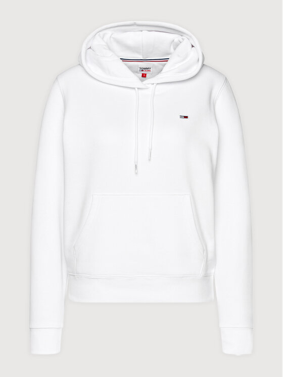 Tommy Jeans Tommy Jeans Bluza Fleece Hoodie DW0DW09228 Biały Regular Fit