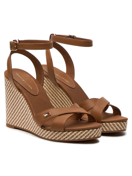 Tommy Hilfiger Tommy Hilfiger Sandali Im Raffia Sandal FW0FW08224 Marrone