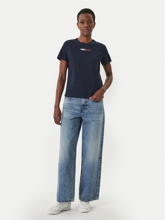 Tommy Jeans Tommy Jeans T-Shirt DW0DW22277 Granatowy Regular Fit