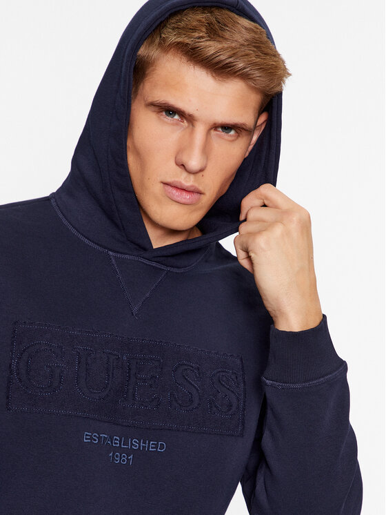 Guess Guess Felpa M3BQ36 K9Z21 Blu scuro Regular Fit