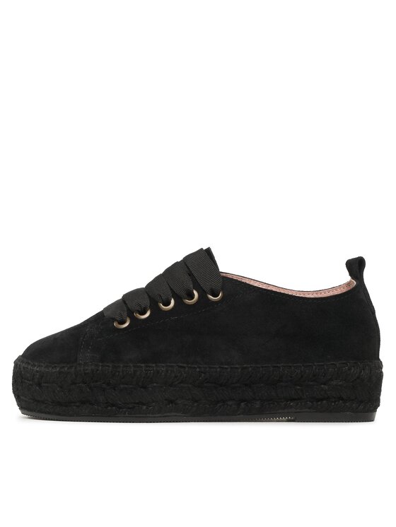 Manebi Manebi Espadrile Lace-Up Espadrilles R 2.2 E0 Črna