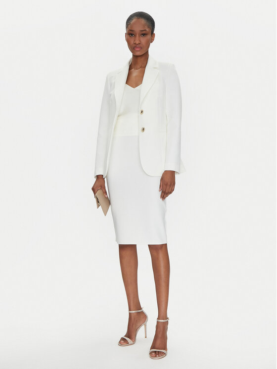 Rinascimento Rinascimento Sacou CFC0122814003 Alb Regular Fit