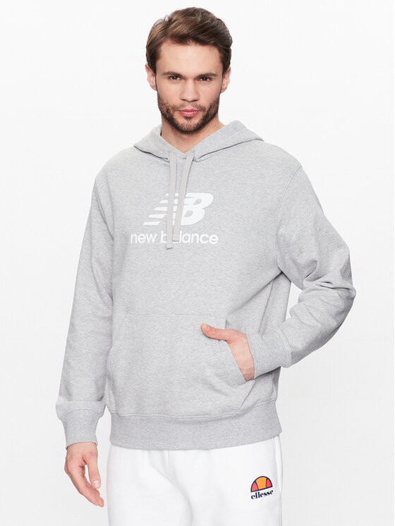 New Balance Mikina MT31537 Sivá Relaxed Fit