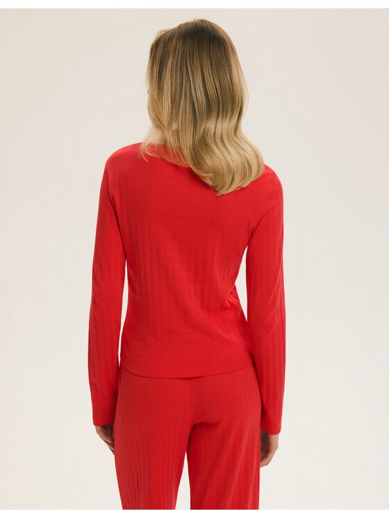 Esotiq Esotiq Piżama 44671 Czerwony Regular Fit