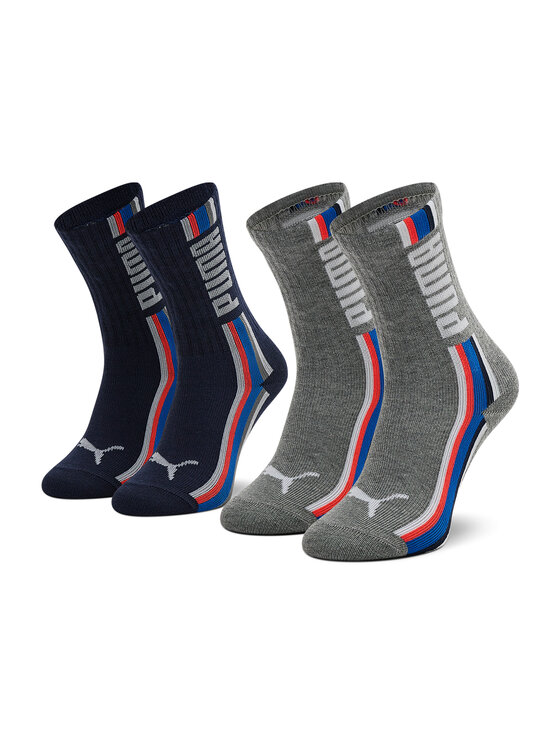 Puma Puma Zestaw 2 par wysokich skarpet dziecięcych 935321 01 Kolorowy