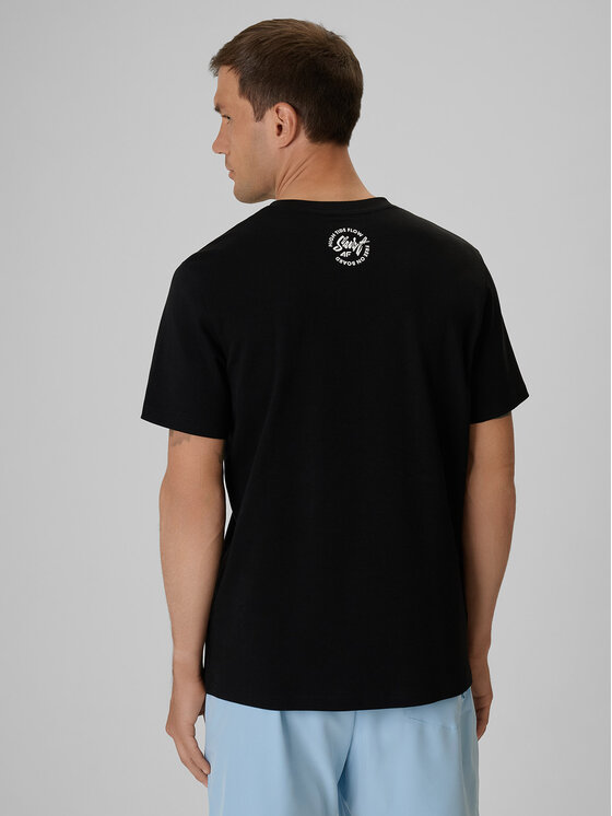 4F 4F T-Shirt CATCH THE WAVE Czarny Regular Fit