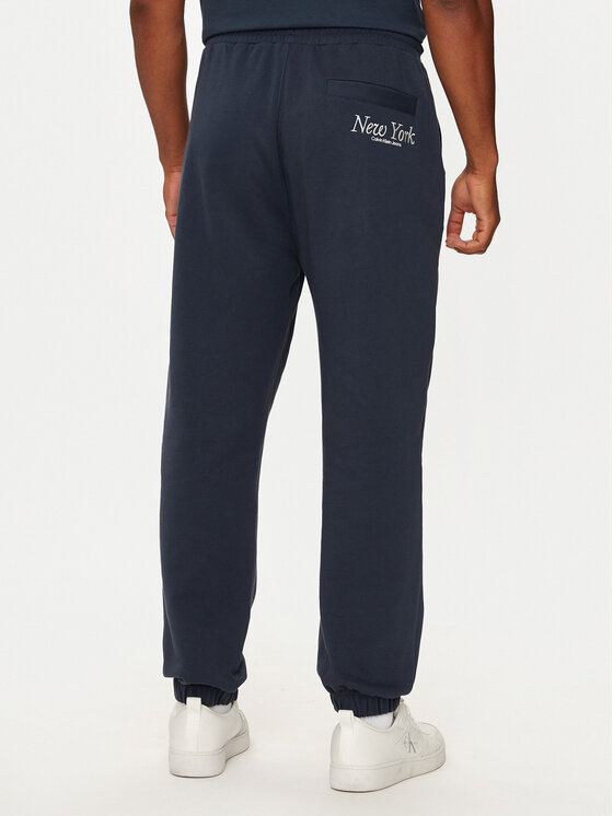 Calvin Klein Jeans Calvin Klein Jeans Spodnie dresowe New York J30J326881 Granatowy Relaxed Fit