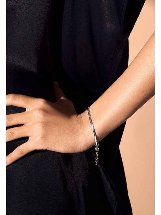 Rosefield Rosefield Bransoletka Snake Bracelet Silver Srebrny