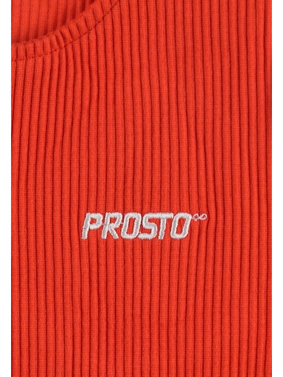 PROSTO. PROSTO. Bluzka Ribbed Czerwony Regular Fit