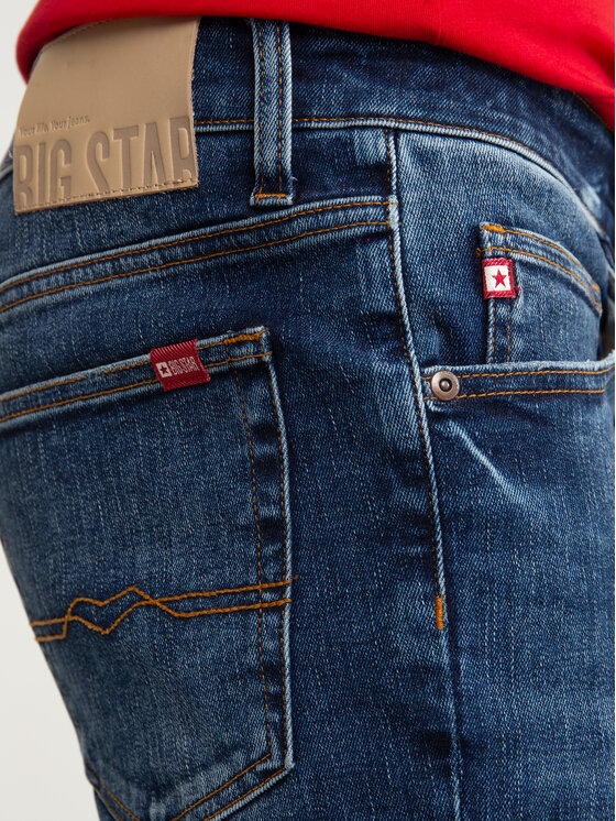 BIG STAR BIG STAR Jeansy DERIC HIGH WAIST Granatowy Skinny Fit