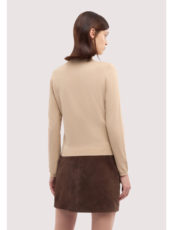 Trussardi Trussardi Sweter M7756001195N012 Kremowy Regular Fit