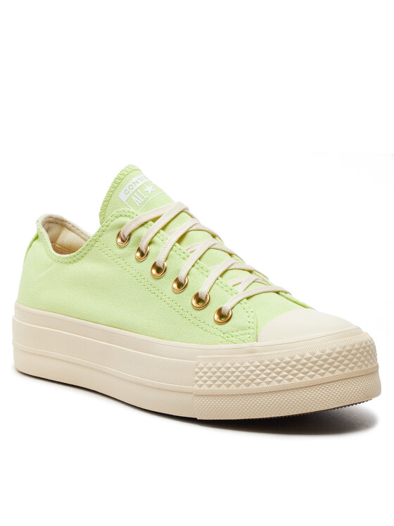 Converse Converse Tenisice Chuck Taylor All Star Lift Platform Ox A09913C Zelena