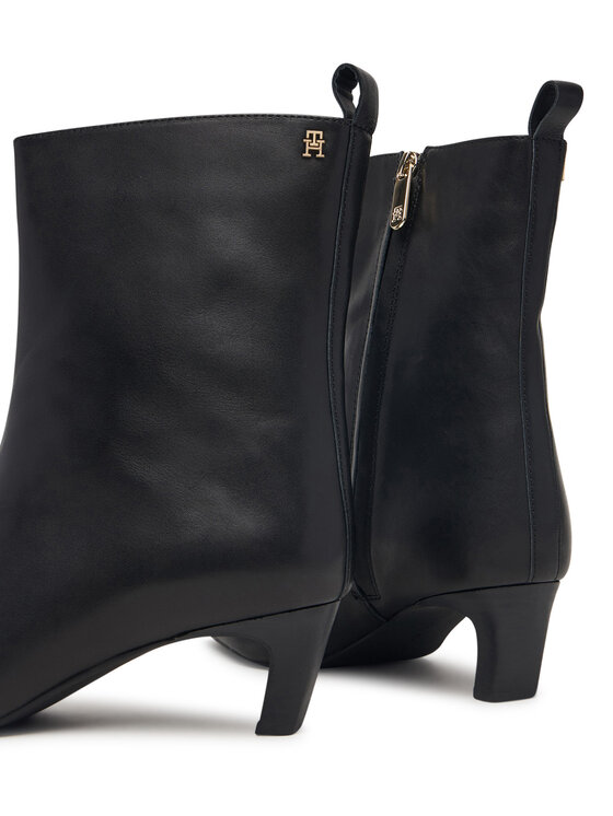 Tommy Hilfiger Tommy Hilfiger Stiefeletten Kitten Heel Leather Ankle Boot FW0FW09669 Schwarz