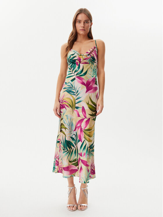 Guess Guess Rochie de zi W5GK85 WH9C2 Verde Regular Fit