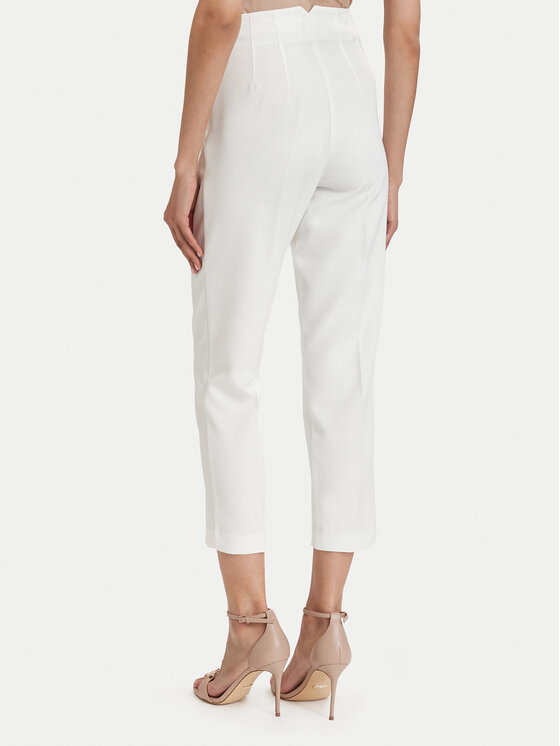 ACCESS FASHION ACCESS FASHION Spodnie materiałowe 63-5132-135 Biały Regular Fit