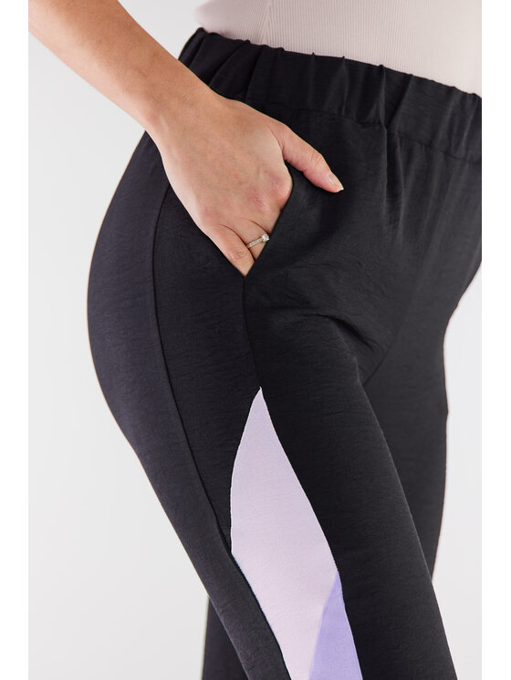 Awama Awama Spodnie damskie A498 Czarny Basic Fit