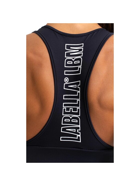 LaBellaMafia LaBellaMafia Biustonosz sportowy TOP HIGHLIGHT 2 BLACK Czarny