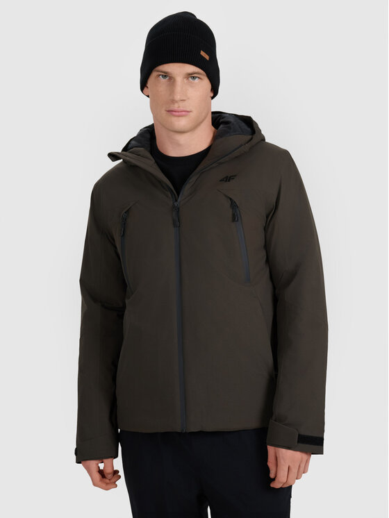 4F 4F Kurtka przejściowa URBAN COMMUTER Khaki Regular Fit