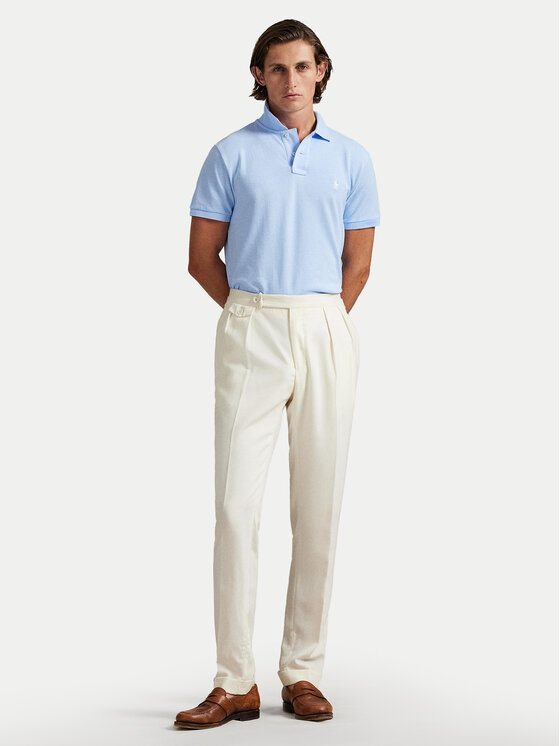 Polo Ralph Lauren Polo Ralph Lauren Тениска с яка и копчета Core Replen 710782592 Син Custom Slim Fit