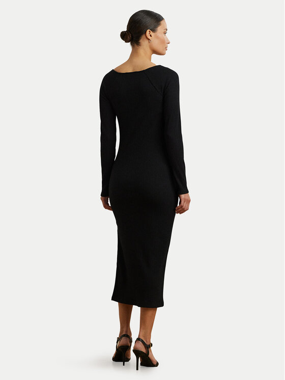 LAUREN RALPH LAUREN LAUREN RALPH LAUREN Pletena obleka 200978539001 Črna Slim Fit